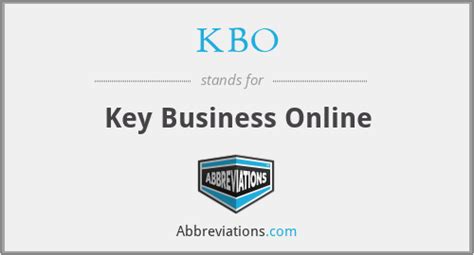 kbo key business online